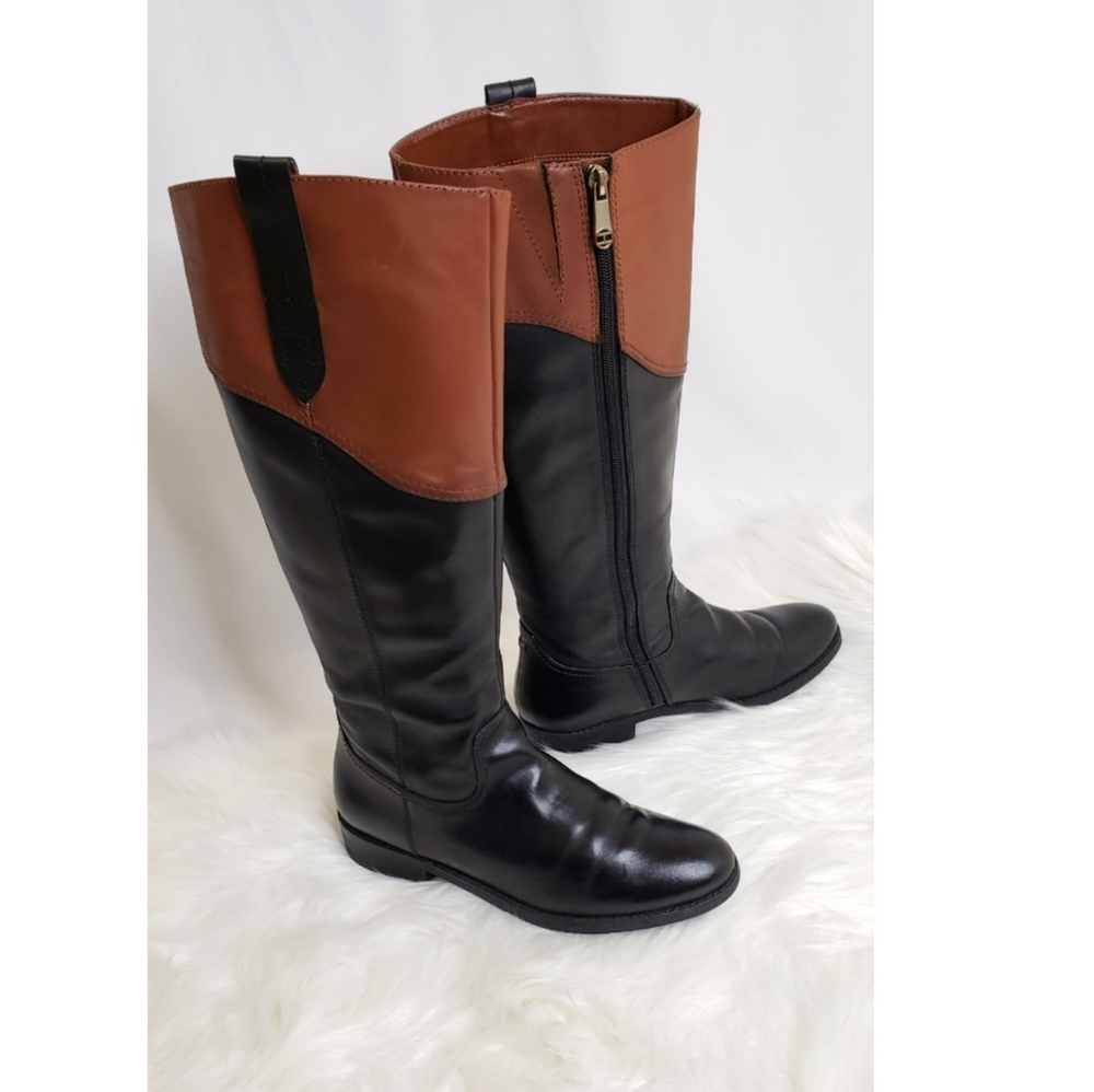 Tommy Hilfiger Devlin Black Brown Boots - Picture 4 of 12